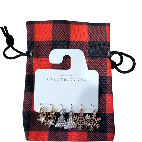 Maurices Accessories - Maurices Festive Gold and Silver Earring Set Of 3